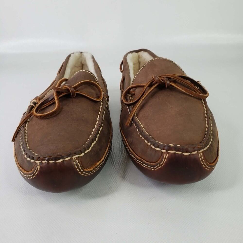 Cole Haan Brown Leather Slip On Loafers Moccasin Slippers Men's Size 9.5 - Picture 2 of 9